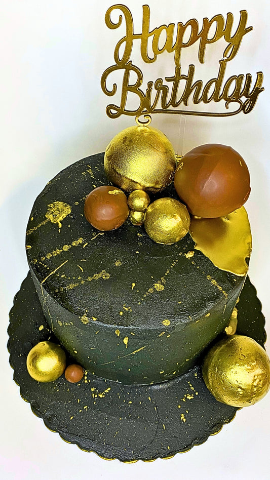 Torta Happy Birthday Black